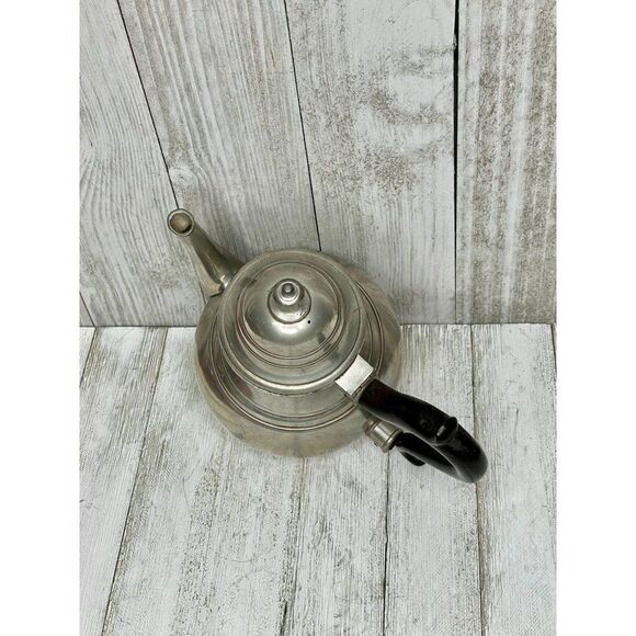 Vintage Royal Holland Pewter Teapot Ebony Handle Daalderop - Picture 5 of 9